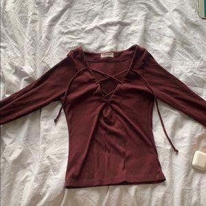 Burgundy long sleeve